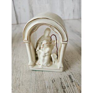 Vintage porcelain Joseph Mary Jesus lamb white religious statue figuring decor